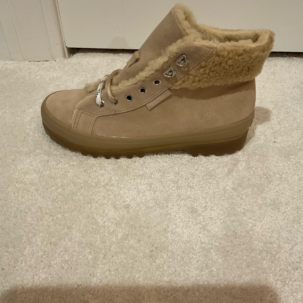 Superga Alpine Women's suede Shearling Ankle Boots - Picture 7 of 11